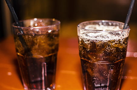 whisky, Coca Cola, alcol, bere, vetro, ghiaccio, cocktail
