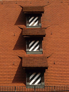 dachu, Strona główna, okno, dwuspadowy, migawki, Dachówka, budynek