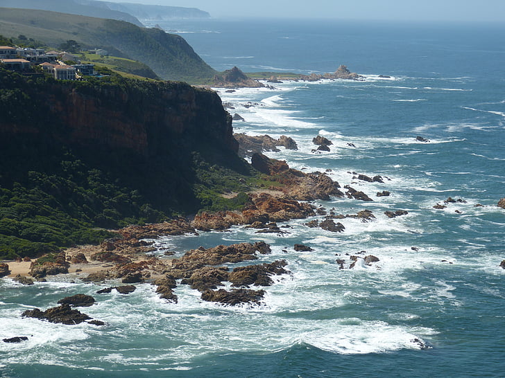 south africa, garden route, nature, landscape, coast, rock, ocean