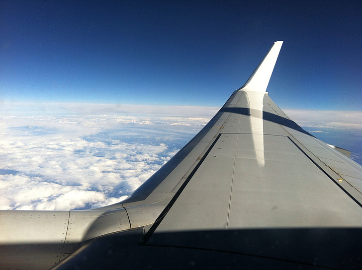 pogled na avion, zrakoplova, nebo, aeromiting, leta zrakoplova, let, oblaci