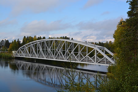 bro, sommer, Boden, Sverige, arkitektur, infrastruktur