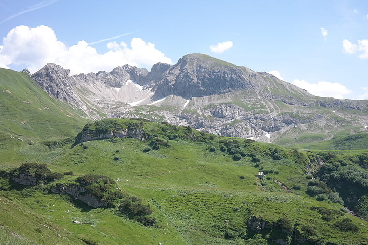 Глава Box, горный саммит, Альгойские Альпы, Гора, Альпийский, пейзаж, Идиллия