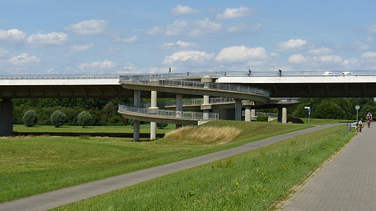 Rheinbrücke, természet, Sky, épület, felhők
