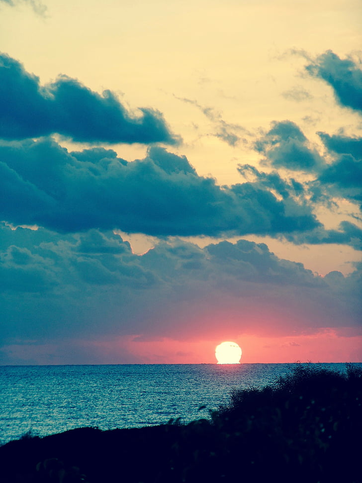 posta de sol, Alba, llum, oceà, Mar, l'aigua, Itàlia