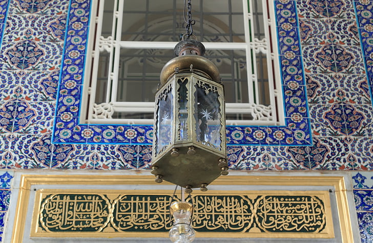 Turquie, Istanbul, Eyup, Mosquée, lumière, lampe, lanterne