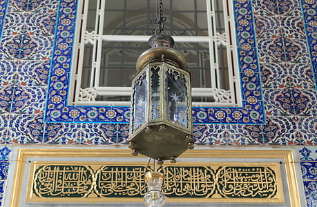 Turki, Istanbul, Eyup, Masjid, cahaya, lampu, lentera