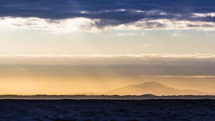 nimubs, clouds, near, ocean, cloud, landscape, mountain