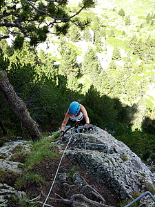 escalation, roccia, In alto, montagna, Sport, albero, foresta