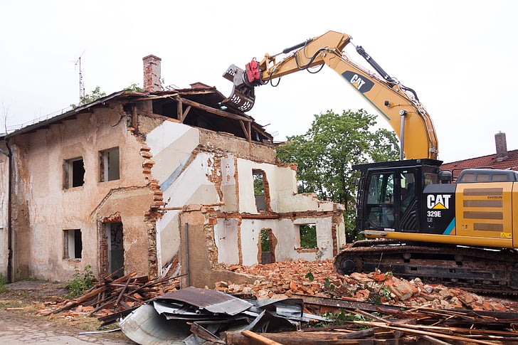 demolició, col·lapse, trencat, runes de construcció, demolició de la casa, edifici, ruïna