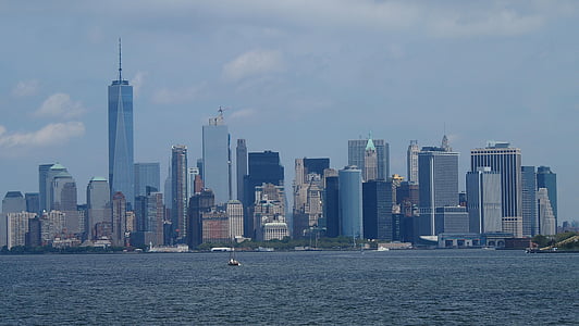 New york, linija horizonta, Grad New york, nebodera, Ujedinjena amsterdam, neboder, Sjedinjene Američke Države