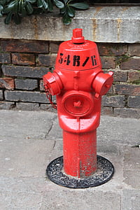 hydrant, vann, brann, hydrant brann, rør, rød, ut
