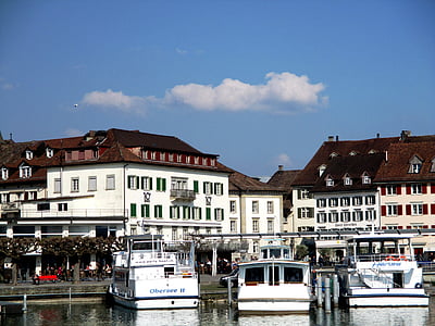 Rapperswil jona, Lago zurich, Puerto, casco antiguo, Cantón San, Gallen, Suiza