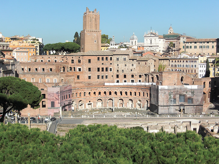 Roma, Italia, edificio, romano, arquitectura, romanos, antiguo