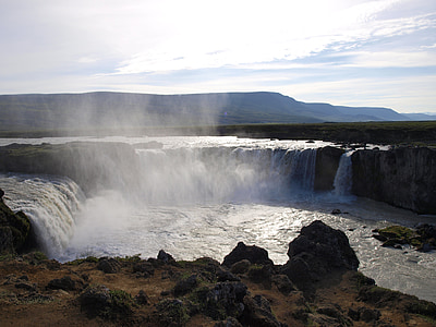 Islandia, pemandangan, air, Sungai, suasana hati