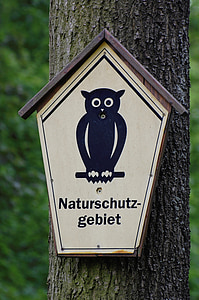 khu bảo tồn thiên nhiên, lá chắn, Owl, lưu ý, bảo vệ môi trường