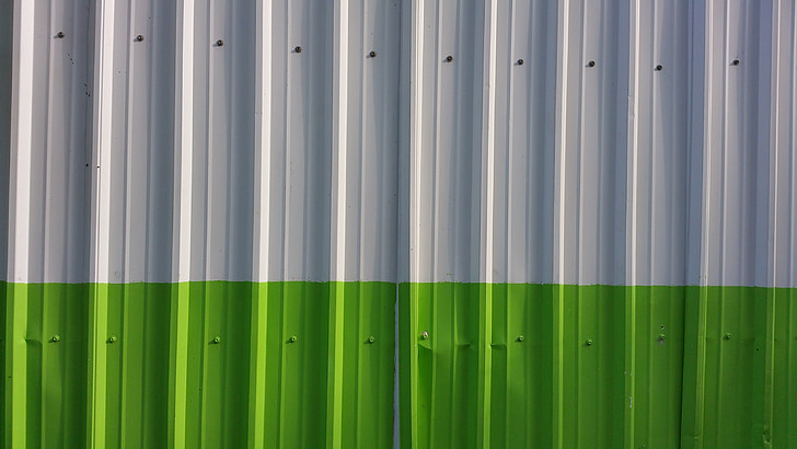 background, metal, green, fence, panels, metallic, wall