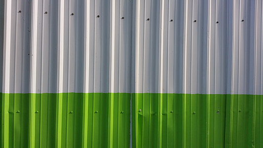 fons, metall, verd, tanca, panells, metàl·lics, paret