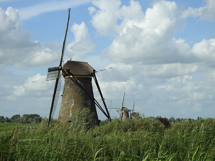 windmill, holland, sky