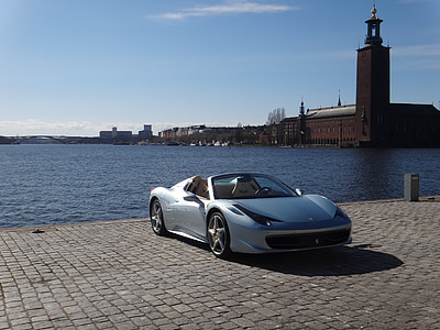 Automatycznie, samochód sportowy, Ferrari, motoryzacyjny, pojazd, luksusowe, super samochód