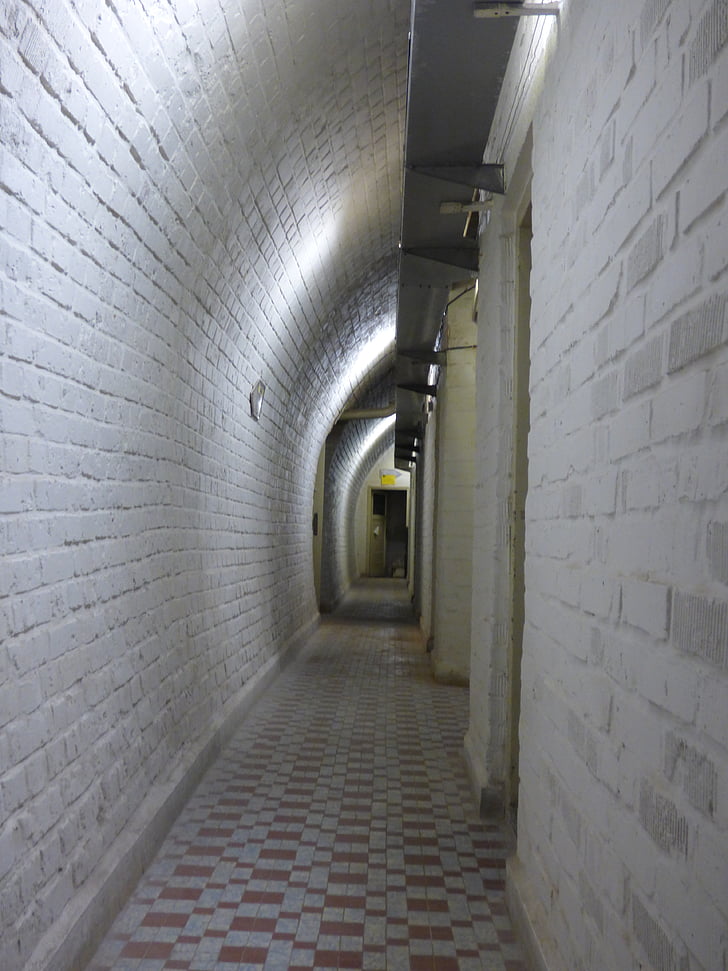 corridor, transition, the narrow, shelter, militaria, the military, the walls