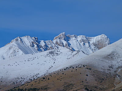 アルプス, 山, 冬, paysagem, 自然, 雪, ハイキング