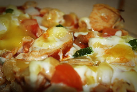 pica, šķēle, peperoni, balta, fons, garoza, pīrāgs