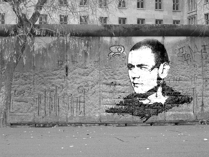 Berlínská zeď, zeď, umění, graffiti, aplikace Photoshop, Rozprašovací, tvořivost