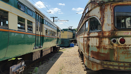 san francisco, street car, tram, ocean view, trolley, railcar, abandoned