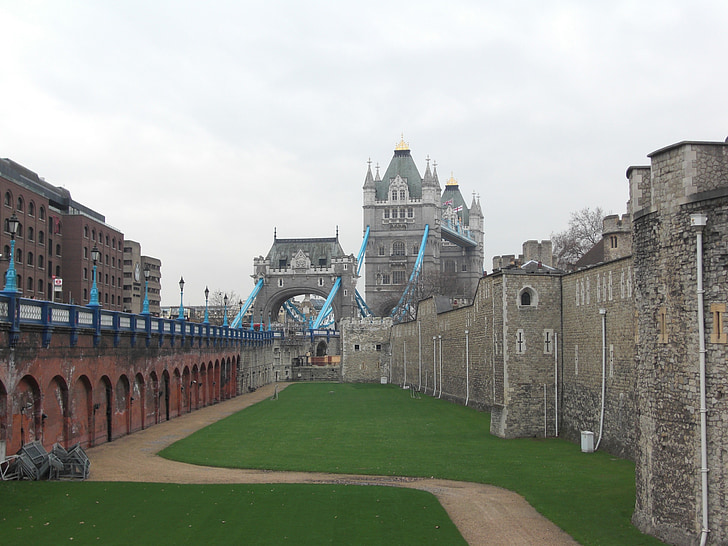 Tower of london, fæstning, Tower bridge, London, England, Storbritannien