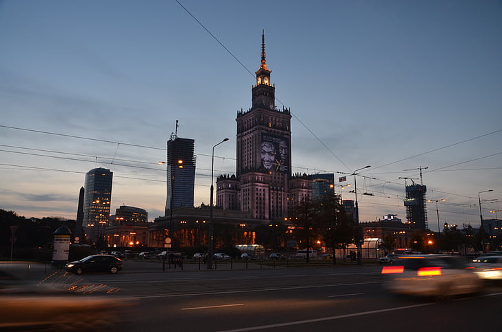 Warsawa, Polandia, arsitektur, cakrawala, Kota, pemandangan kota, Menara