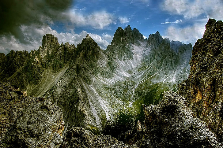 cdini di misurina, Dolomites, montagnes, Italie, alpin, patrimoine mondial de l’UNESCO, panorama alpin