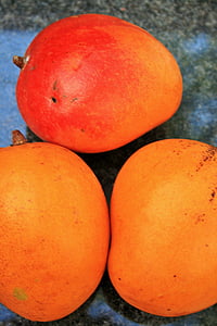 mango naranja, fruta, mango, naranja, regordete, tropical, delicioso