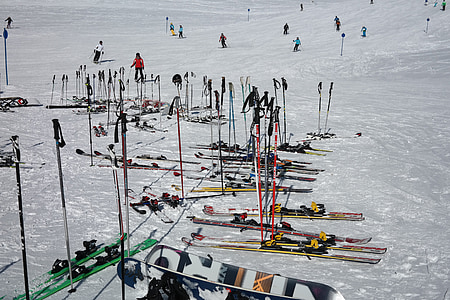 Σκι πόλων, σκι, διάλειμμα, υπόλοιπο, πίστας, σκι, χιονοδρομικό κέντρο