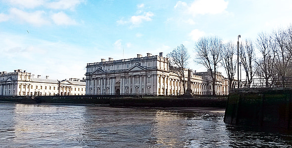 Greenwich, London, England, elven, Themsen, arkitektur, Europa