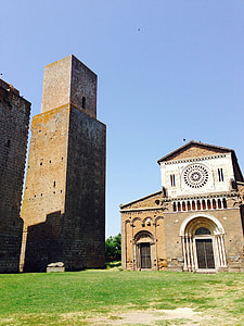 Italija, Crkva, rhaeto romanička, zgrada, toranj, arhitektura
