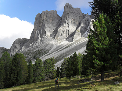 Mountain, vandring, vandring, Italien, Dolomiterna, naturen