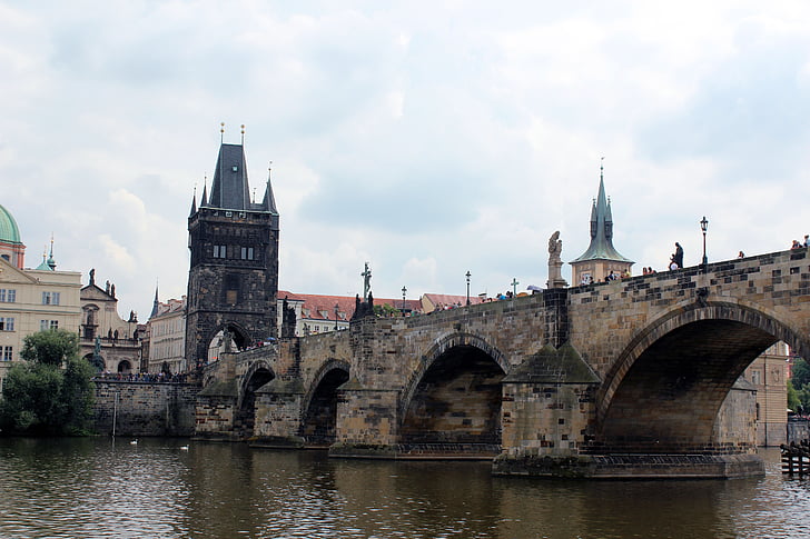 Karlov most, Praga, Češka, most, zgodovinsko, Moldavija, mesto