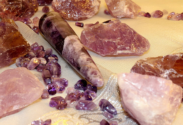 minérale, améthyste, violet, violet foncé, quartz, transparent, Pierre semi précieuse