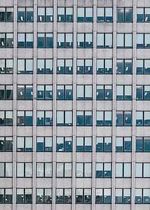 Tall, bâtiment, fermé, verre, Windows, en journée, symétrie