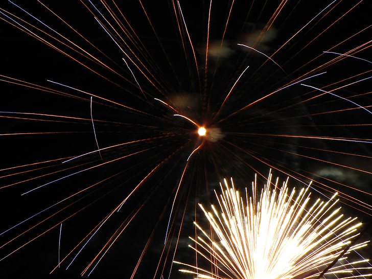 incendis, artifici, focs artificials, colors, festa, cap d any, Fira
