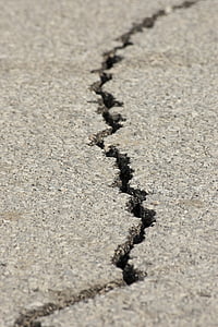 terremoto, frattura, asfalto, Spalato