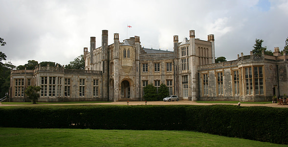 Castelo, Highcliffe, imponente, pitoresca, Inglaterra, Dorset, Casa