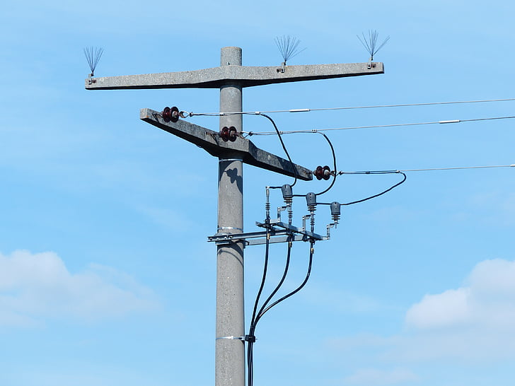 strommast, power line, current, electricity