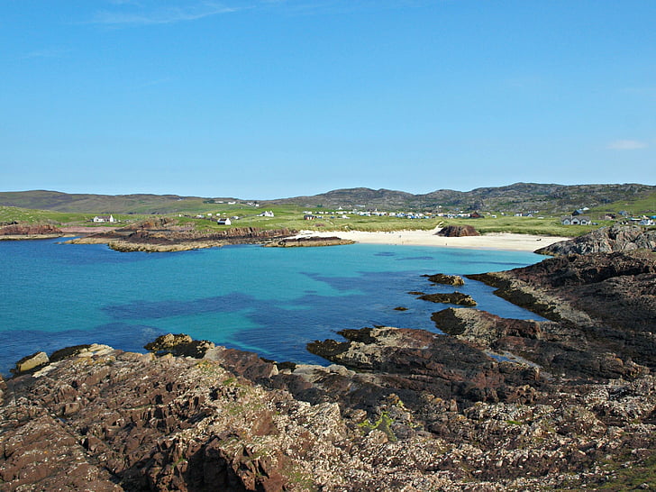 platja clachtoll, Lochinver, costa oest, Escòcia, Sutherland, clachtoll, platges