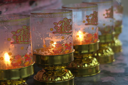 Kerzen, chinesische Tempel, Licht, Hoffnung