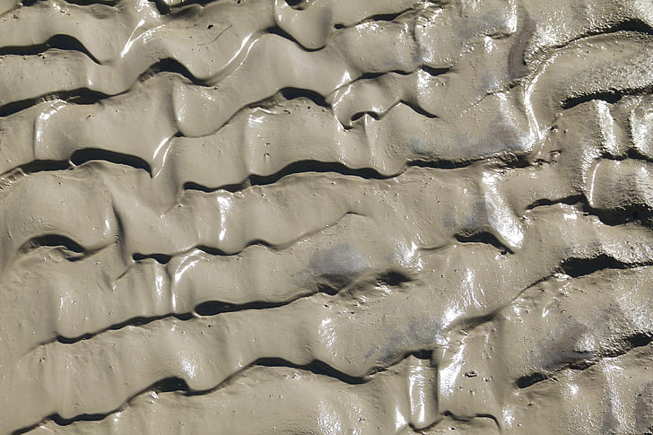 lerig sand, vifta med struktur, regnig dag, naturen, Sand, konsistens, kraftigt regn