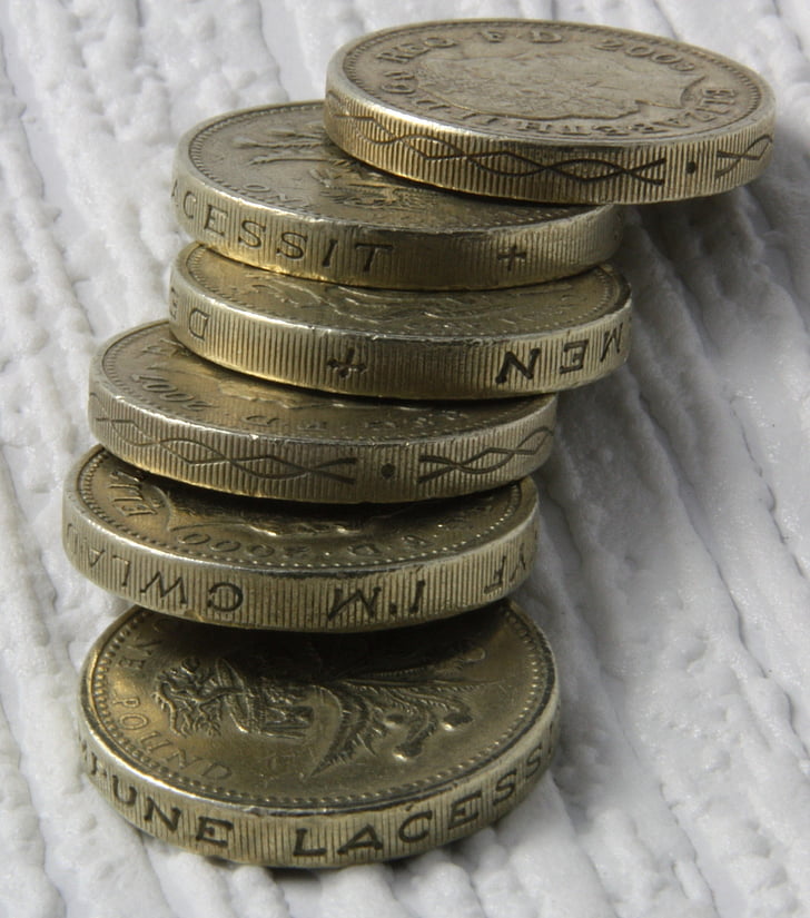 mynt, pounds, pund, pengar, valuta, Finance, Cash