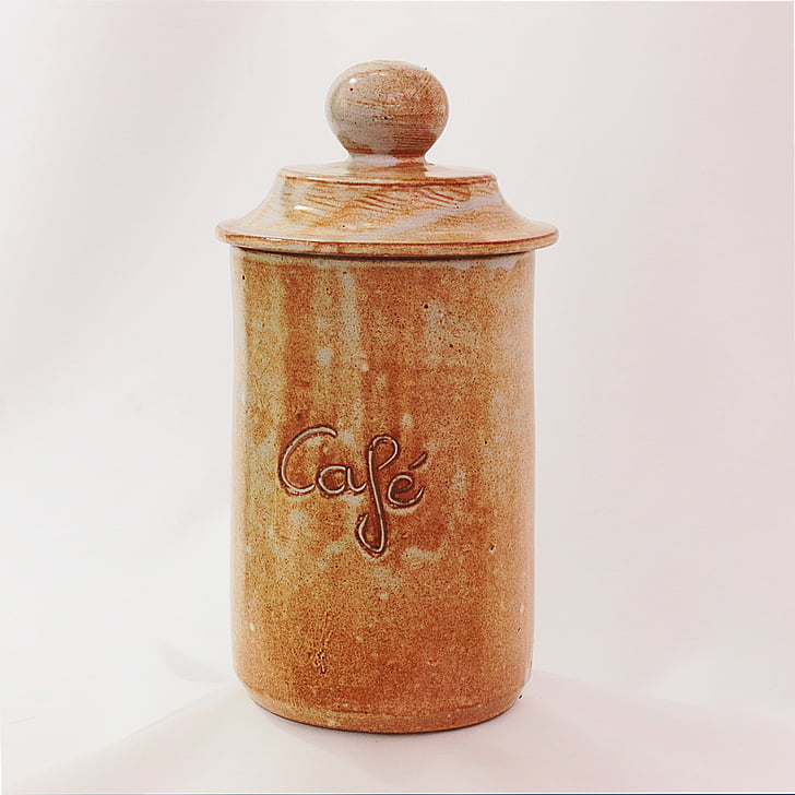 cerámica, envase, arte, cerámica, artesanías, pote del café
