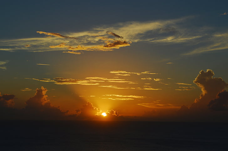 Ozean, Sonnenuntergang, Karibik, Urlaub, Urlaub, Reisen, Natur