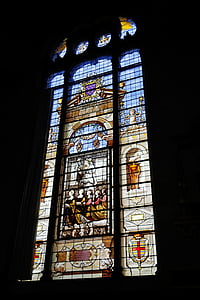 chateau, chantilly, france, picardy, stained Glass, church, window